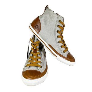 Burnetie Leather High Top Sneakers (sz 7)